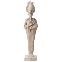Osiris Egyptian God Limestone Color Statue - 8.5 Inches