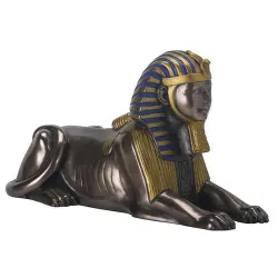 Sphinx Bronze Resin Egyptian Statue - 4 Inches