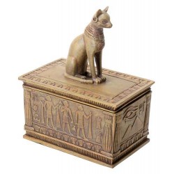 Bastet Sandstone Color Resin 5 Inch Box