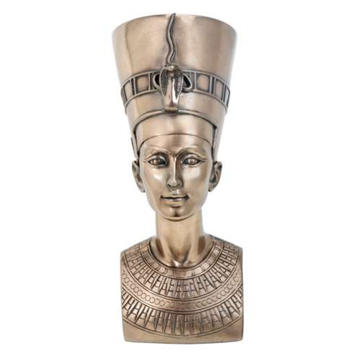 Egyptian Queen Nefertiti Bronze Resin 7 Inch Statue