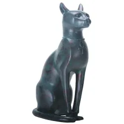 Bastet Antique Bronze Finish Cat Goddess Statue