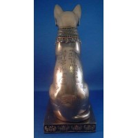Anubis Bronze Hieroglyphic Dog Statue