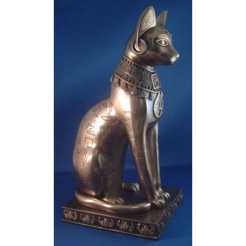 Egypt Bastet Bast Cat Goddess Pharaoh 3DFigurine Statue Ancient 3" Sculpture 201