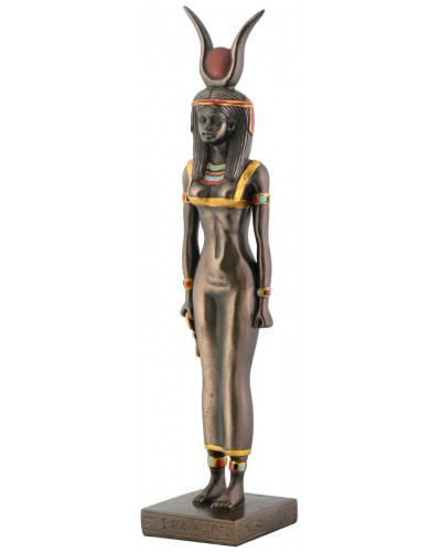 Isis Egyptian Goddess Bronze Finish Statue