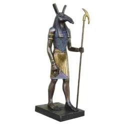 Seth Bronze Resin Egyptian God of Chaos Statue - 8.75 Inches