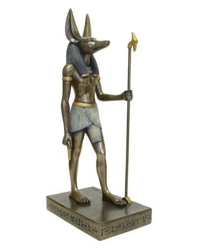 Anubis Egyptian God Large 15.5 Inch Bronze Statue