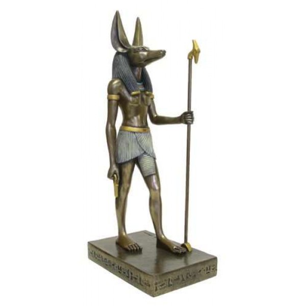 Anubis Egyptian God Large 15.5 Inch Bronze Statue