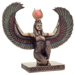 Winged Isis Egyptian Bronze Statue
