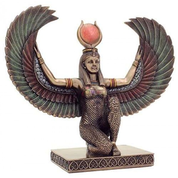Winged Isis Egyptian Bronze Statue