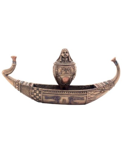 Pharaoh Canoe with Canopic Jar Box