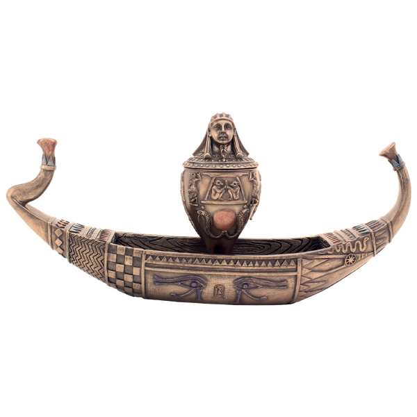 Pharaoh Canoe with Canopic Jar Box