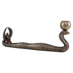 Cobra Incense and Candle Holder with Egyptian Winged Isis