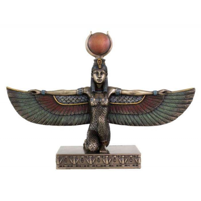 Fine Ancient Egyptian Statues Egyptian Winged Isis Clock 