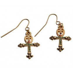 Ankh Egyptian Cross Earrings