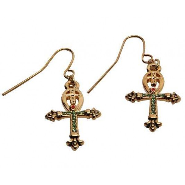 Ankh Egyptian Cross Earrings