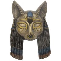 Bastet Egyptian Cat Goddess Mask Wall Plaque