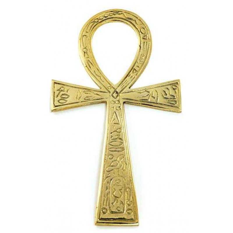 Egyptian Decor Statues, Jewelry & Art - God Statues & Museum ReplicasAnkh - Large Brass Egyptian Ankh 6.5 Inches