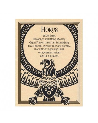 Horus Egyptian God Parchment Poster